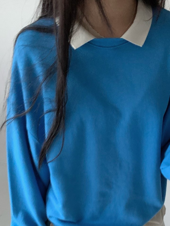 Via - Korean Women Fashion - #momslook - Collar Sweatshirts - 8