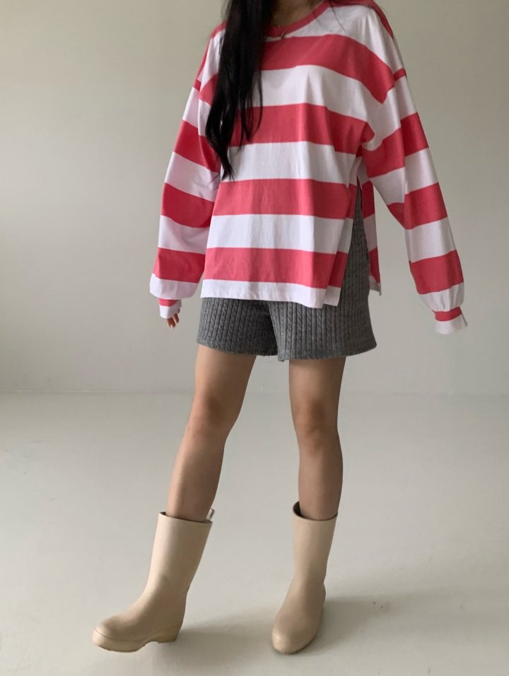 Via - Korean Women Fashion - #pursuepretty - Big Stripe Tee - 2