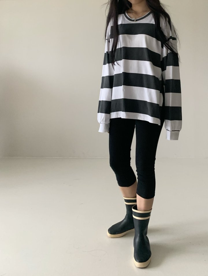 Via - Korean Women Fashion - #pursuepretty - Big Stripe Tee - 4