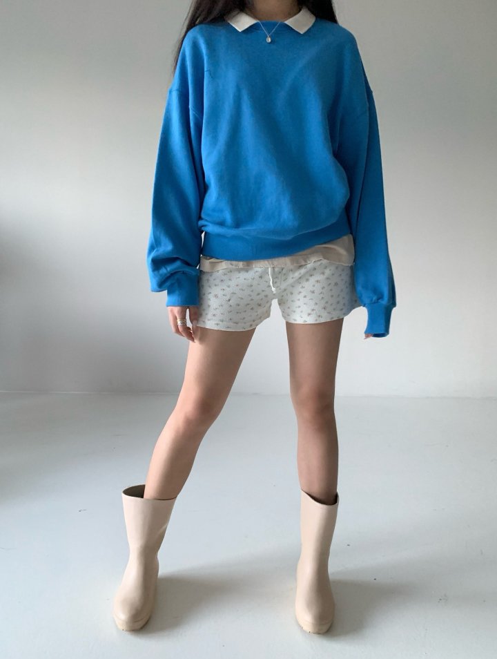 Via - Korean Women Fashion - #restrostyle - Collar Sweatshirts - 4