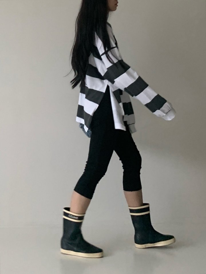 Via - Korean Women Fashion - #shopsmall - Big Stripe Tee - 6