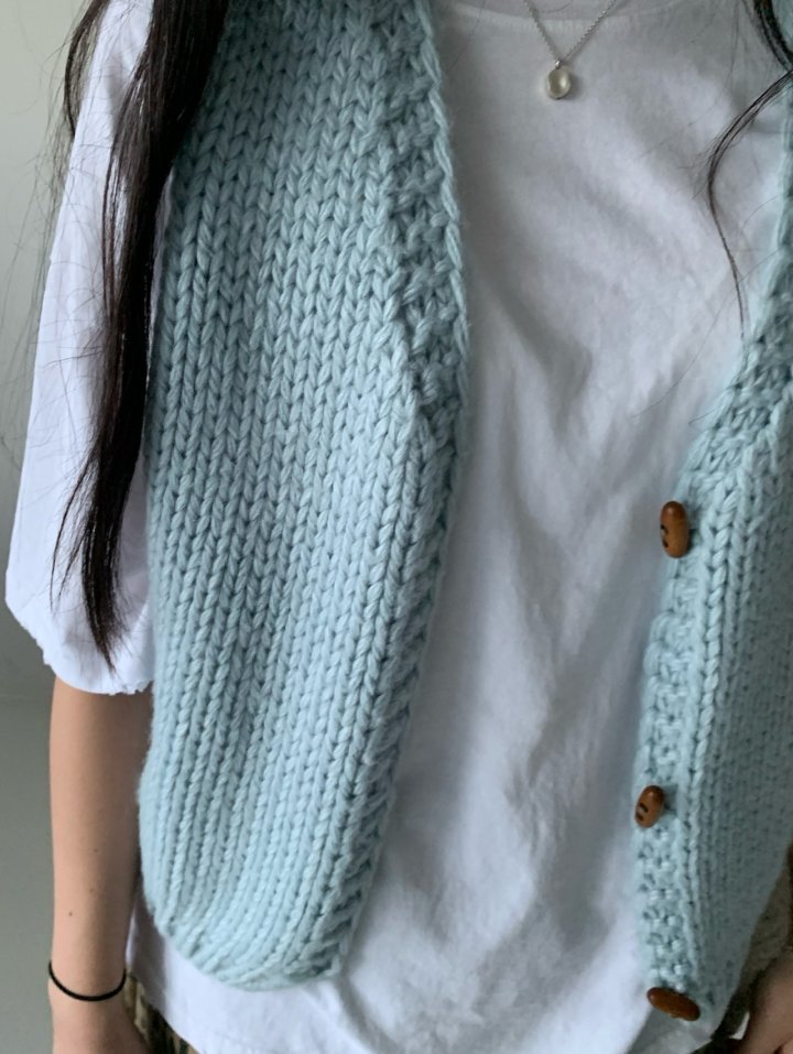 Via - Korean Women Fashion - #shopsmall - Pastel Vest - 2