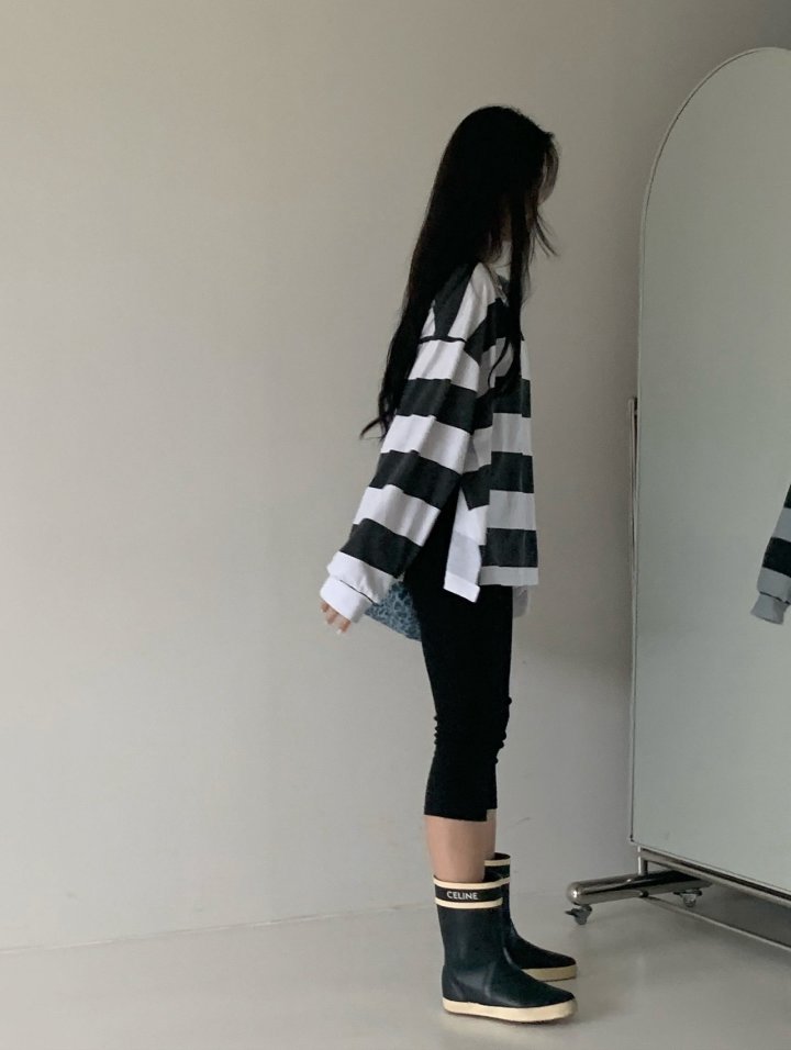 Via - Korean Women Fashion - #thelittlethings - Big Stripe Tee - 8