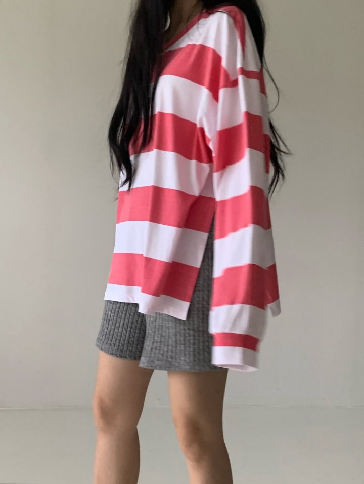 Via - Korean Women Fashion - #thelittlethings - Big Stripe Tee - 7