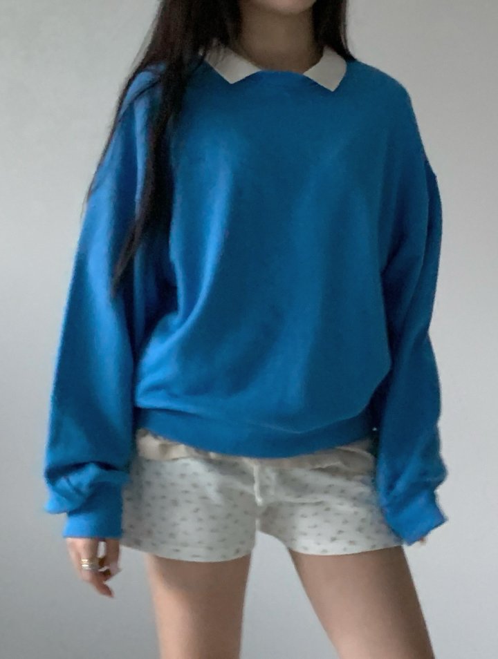 Via - Korean Women Fashion - #vintagekidsstyle - Collar Sweatshirts