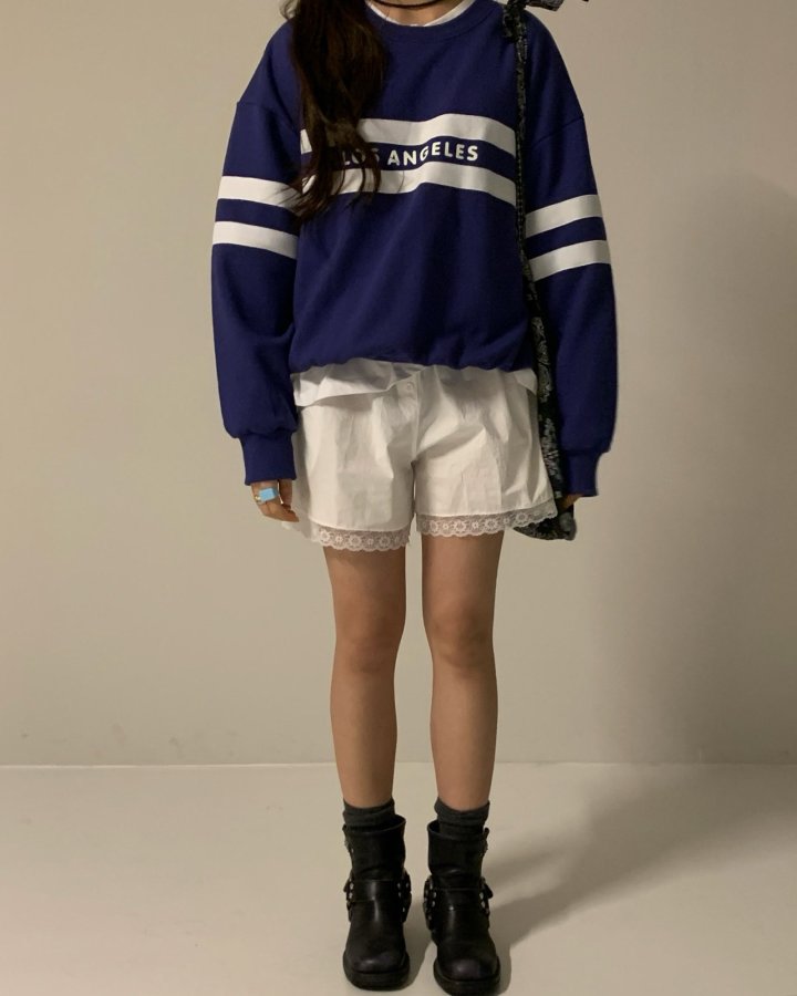 Via - Korean Women Fashion - #womensfashion - Line Sweatshirts