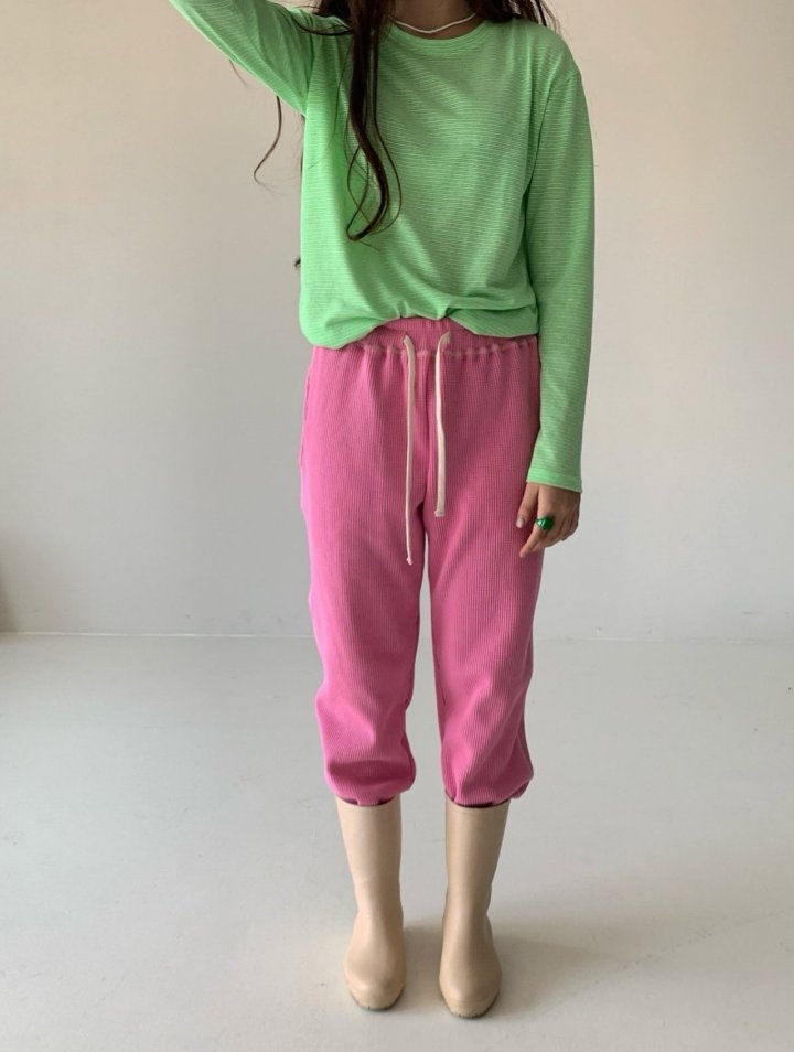 Via - Korean Women Fashion - #womensfashion - Boda Stripe Long Sleeved Tee - 11