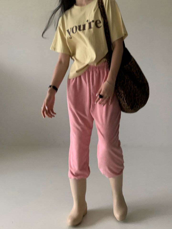 Via - Korean Women Fashion - #womensfashion - Terry Ribbed Pants - 6