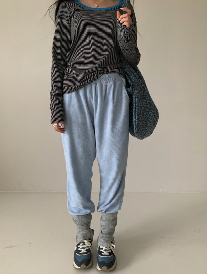 Via - Korean Women Fashion - #womensfashion - Terry Ribbed Pants
