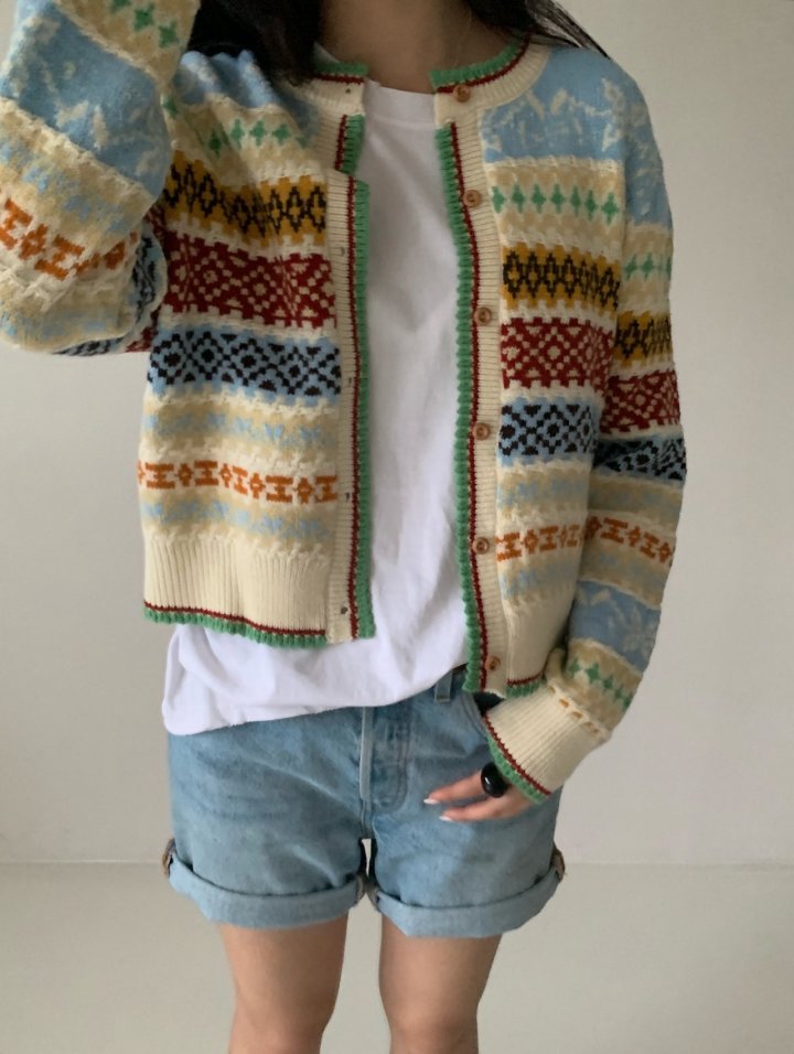 Via - Korean Women Fashion - #womensfashion - Argyle Cardigan - 2