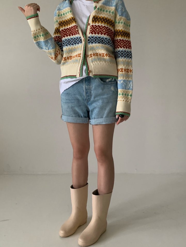 Via - Korean Women Fashion - #momslook - Argyle Cardigan - 4