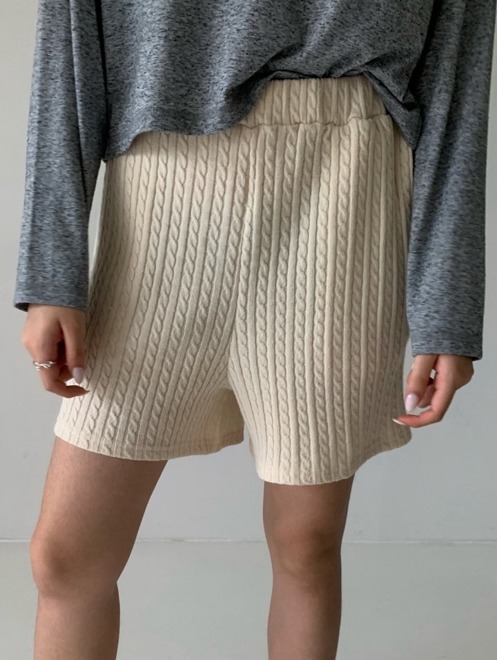 Via - Korean Women Fashion - #womensfashion - Knitty Short Pants - 5