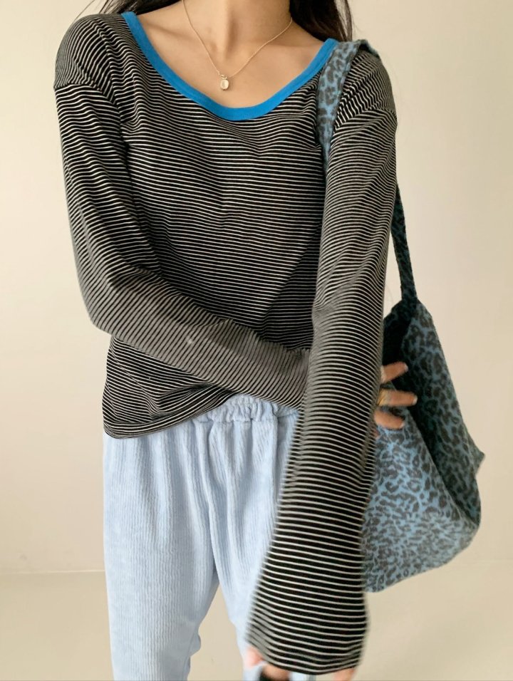 Via - Korean Women Fashion - #womensfashion - Muse Stripe Tee - 2
