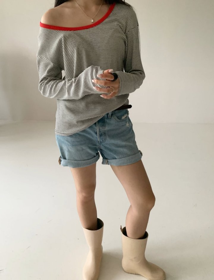 Via - Korean Women Fashion - #womensfashion - Muse Stripe Tee - 9