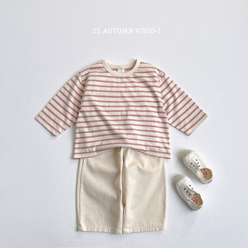 Vivid I - Korean Children Fashion - #Kfashion4kids - Cuff Stripe Tee - 5