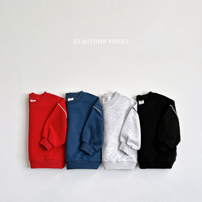 Vivid I - Korean Children Fashion - #Kfashion4kids - Piping Sweatshirt