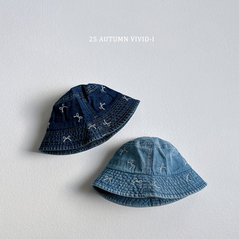 Vivid I - Korean Children Fashion - #Kfashion4kids - Ribbon Denim Bucket Hat