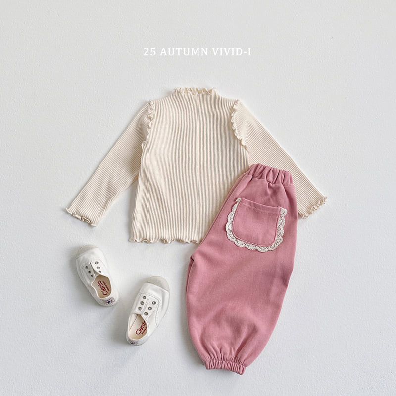 Vivid I - Korean Children Fashion - #Kfashion4kids - Ribbed Wavel Tee - 9