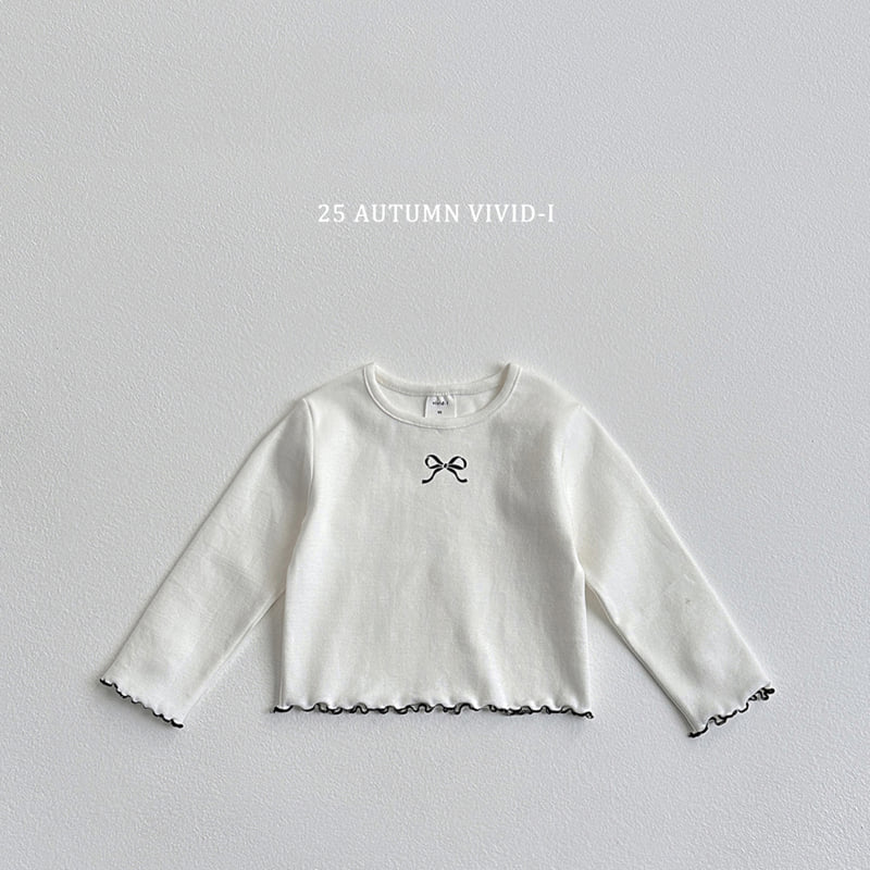 Vivid I - Korean Children Fashion - #kidzfashiontrend - Ribbon Embossed Sweatshirt - 4