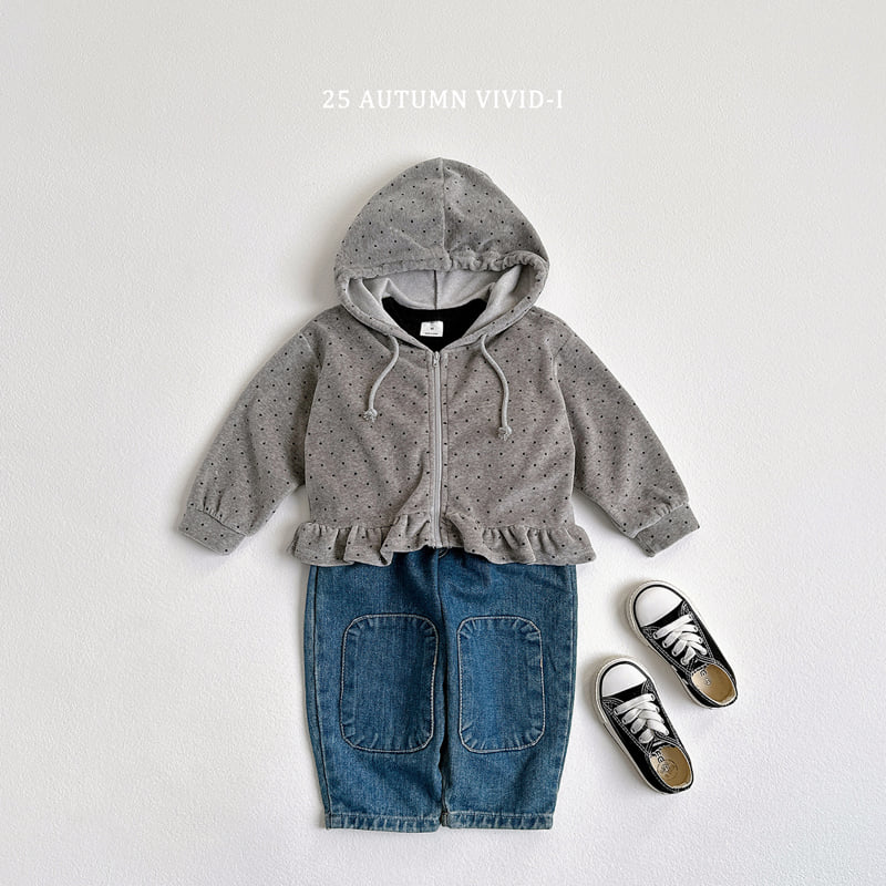 Vivid I - Korean Children Fashion - #Kfashion4kids - Velour Zip-Up Set - 10