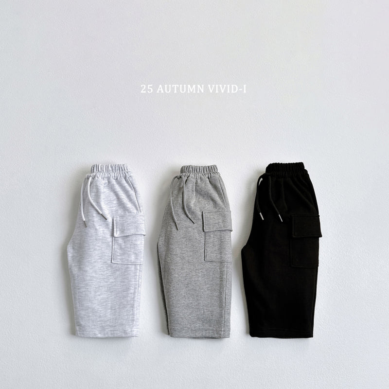Vivid I - Korean Children Fashion - #Kfashion4kids - Wide Fit Cargo Tie Pants