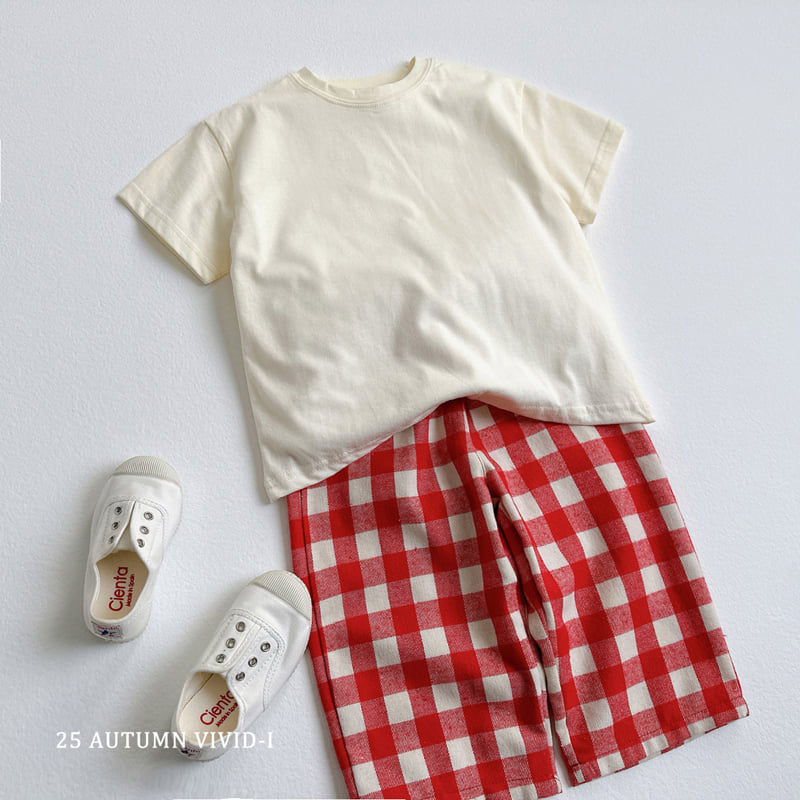 Vivid I - Korean Children Fashion - #Kfashion4kids - Check Bear Embroidery Pants - 11