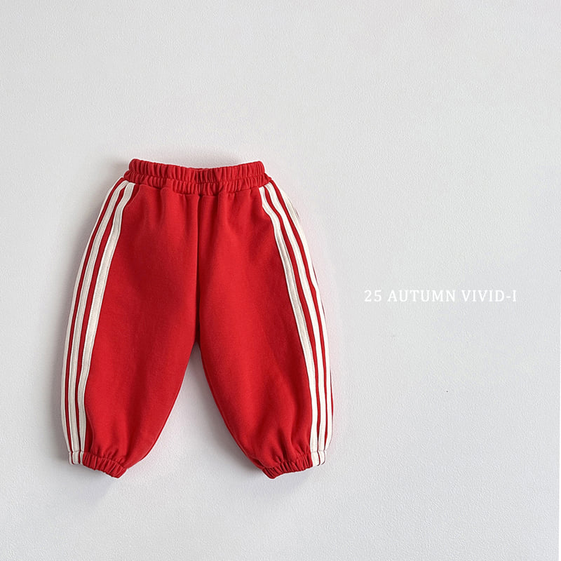 Vivid I - Korean Children Fashion - #Kfashion4kids - Triple Line Jogger Pants - 5