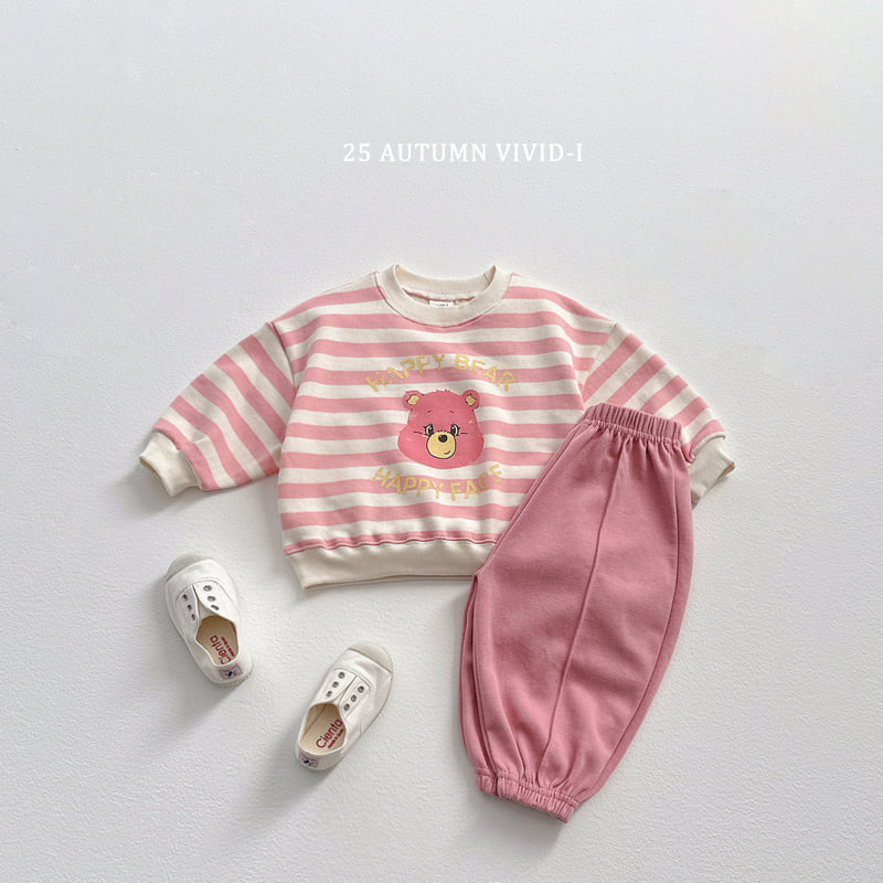 Vivid I - Korean Children Fashion - #childofig - Happy Bear Stripe Sweatshirt - 7