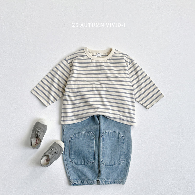 Vivid I - Korean Children Fashion - #childofig - Cuff Stripe Tee - 10