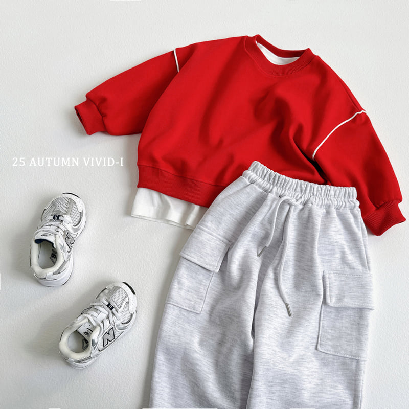 Vivid I - Korean Children Fashion - #childofig - Piping Sweatshirt - 6