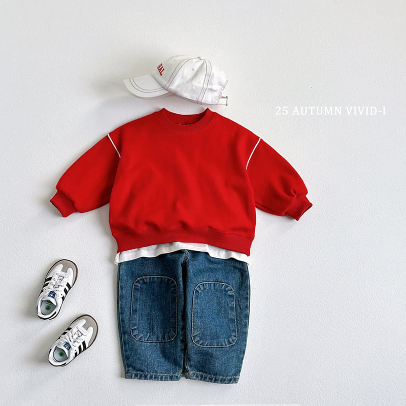 Vivid I - Korean Children Fashion - #childofig - Piping Sweatshirt - 7