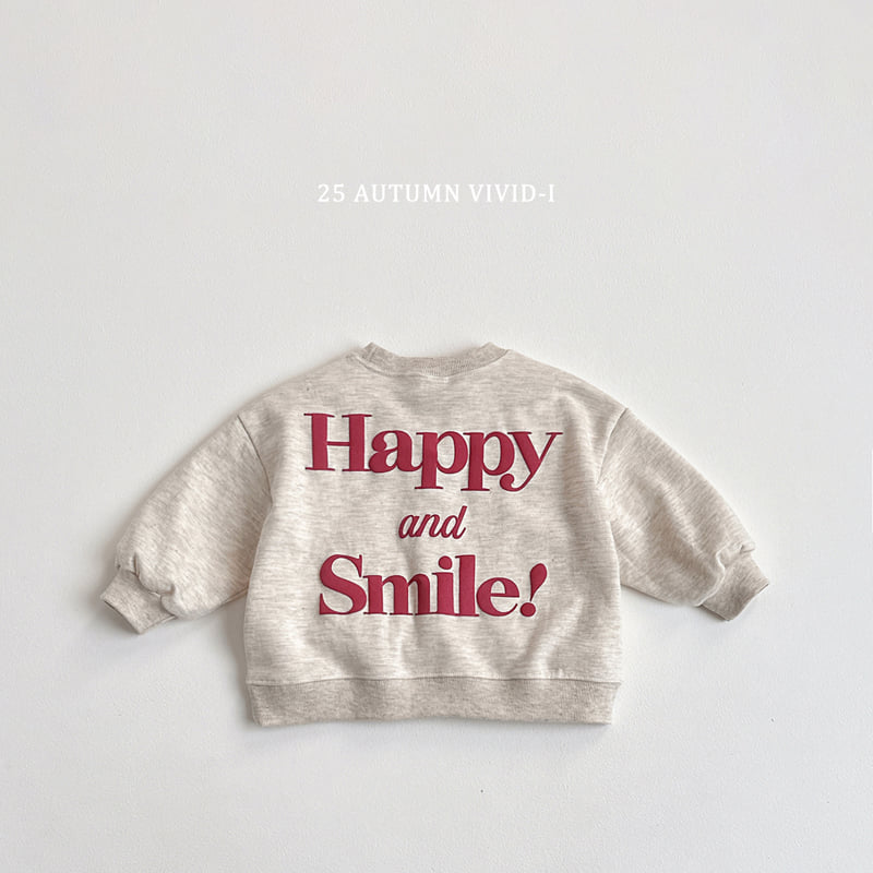 Vivid I - Korean Children Fashion - #childofig - Happy Embossed Sweatshirt - 5