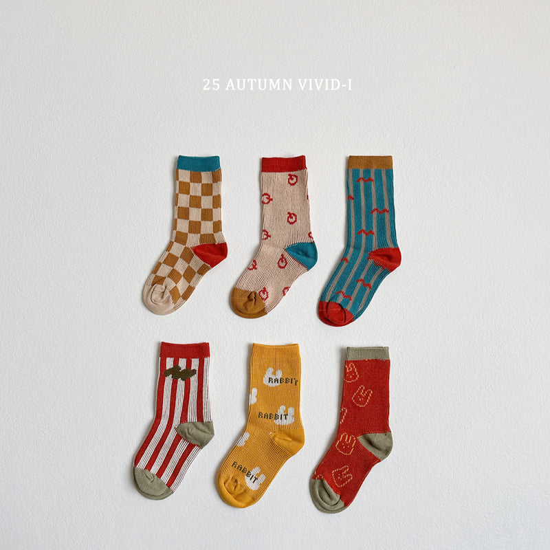 Vivid I - Korean Children Fashion - #childofig - Pattern Socks Set