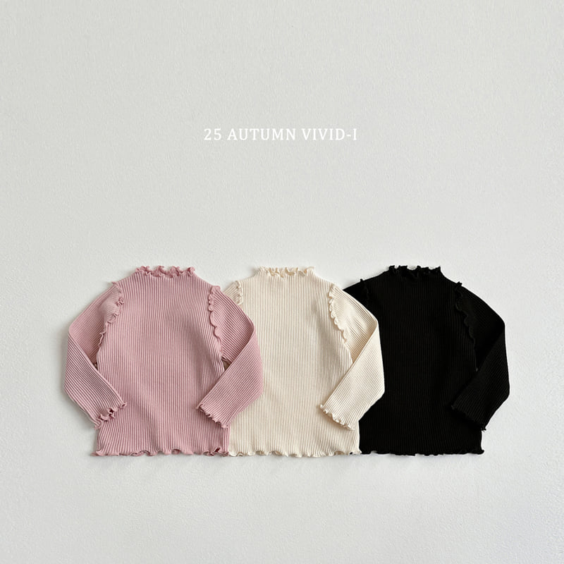 Vivid I - Korean Children Fashion - #childofig - Ribbed Wavel Tee