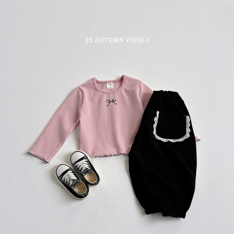 Vivid I - Korean Children Fashion - #childofig - Ribbon Embossed Sweatshirt - 10