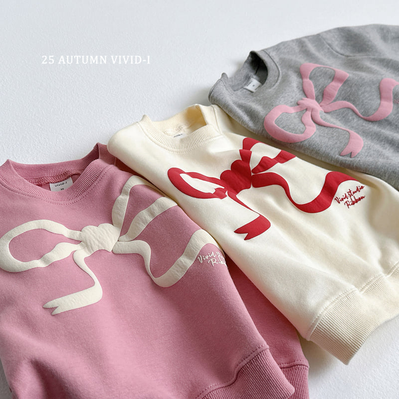 Vivid I - Korean Children Fashion - #prettylittlegirls - Ribbon Embossed Sweatshirt - 4