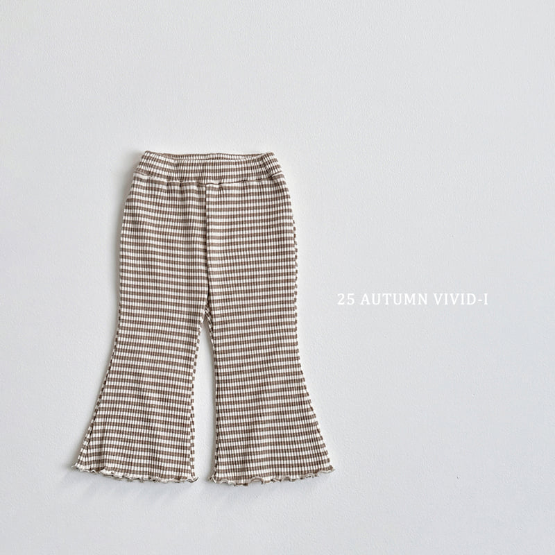 Vivid I - Korean Children Fashion - #stylishchildhood - Striped Bootcut Pants - 4