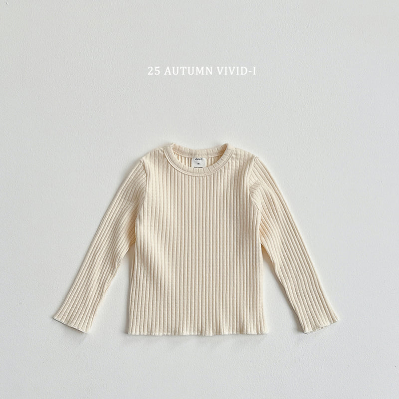 Vivid I - Korean Children Fashion - #childofig - Simple Ribbed Tee - 4