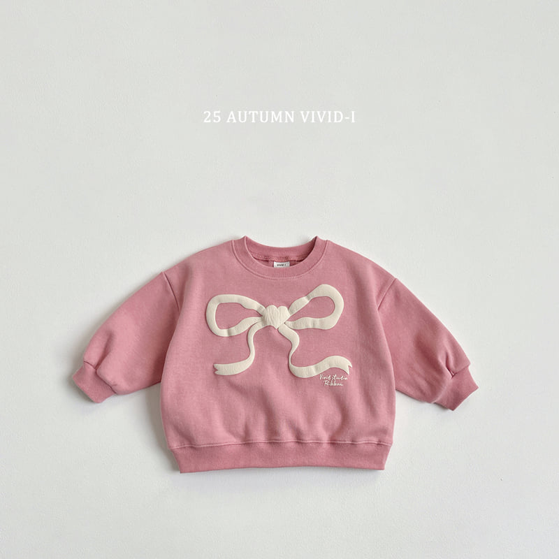 Vivid I - Korean Children Fashion - #childrensboutique - Ribbon Embossed Sweatshirt - 6