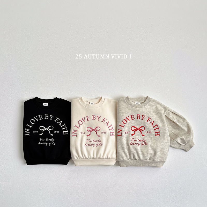 Vivid I - Korean Children Fashion - #childrensboutique - Puff Ribbon Sweatshirt