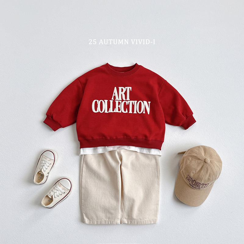 Vivid I - Korean Children Fashion - #childrensboutique - Art Embossed Sweatshirt - 12