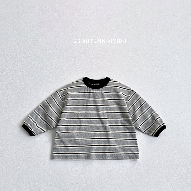 Vivid I - Korean Children Fashion - #designkidswear - Smile Label Stripe Tee - 5