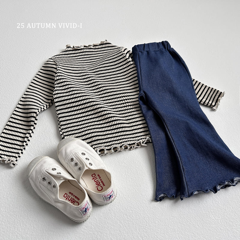 Vivid I - Korean Children Fashion - #designkidswear - Stretch Bootcut Pants - 12