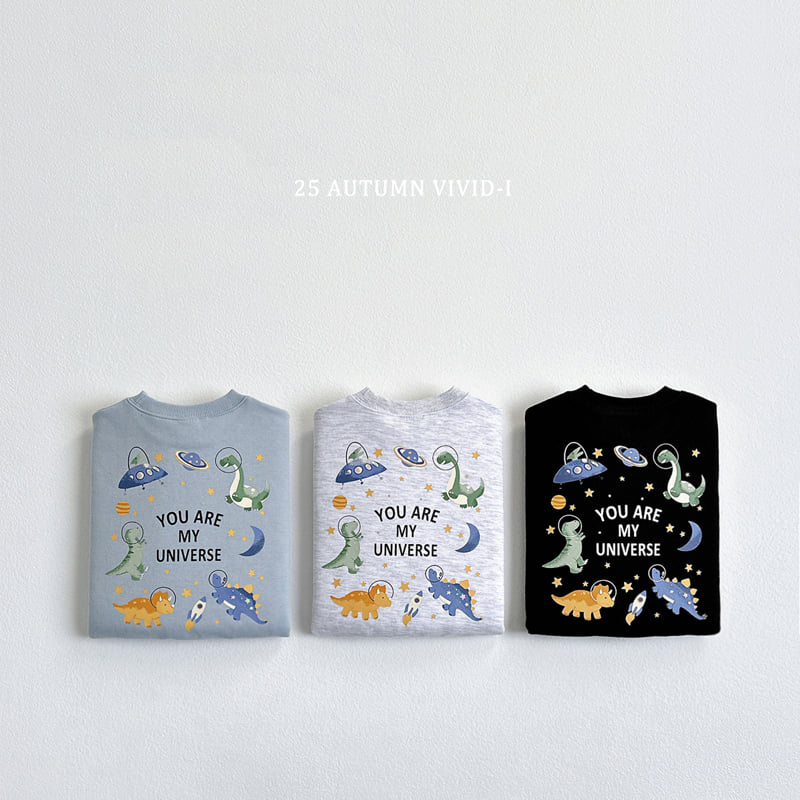 Vivid I - Korean Children Fashion - #designkidswear - Space Dino Sweatshirt