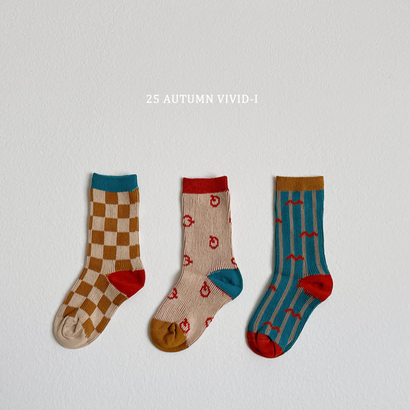 Vivid I - Korean Children Fashion - #designkidswear - Pattern Socks Set - 3
