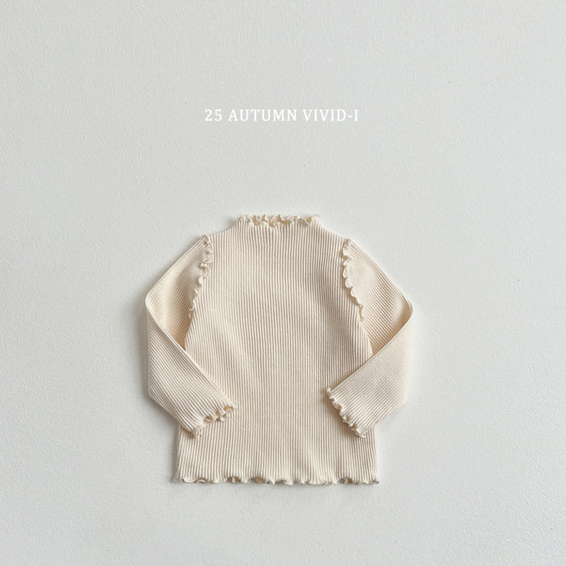 Vivid I - Korean Children Fashion - #designkidswear - Ribbed Wavel Tee - 3