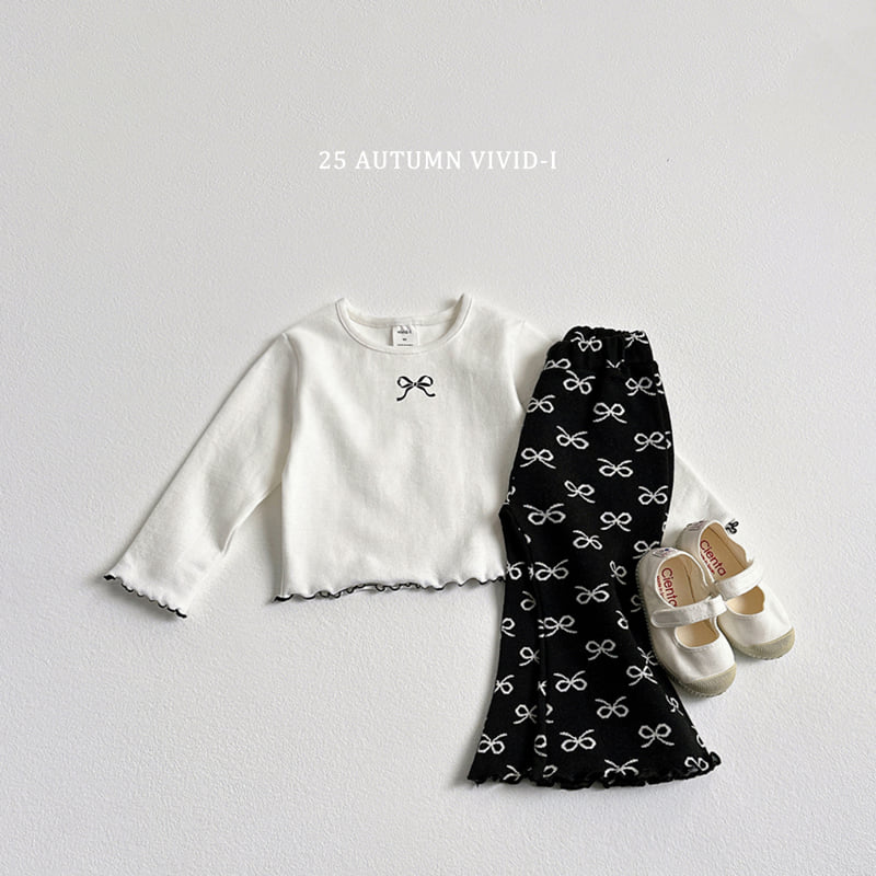 Vivid I - Korean Children Fashion - #designkidswear - Ribbon Embossed Sweatshirt - 12