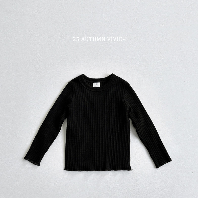 Vivid I - Korean Children Fashion - #designkidswear - Simple Ribbed Tee - 6