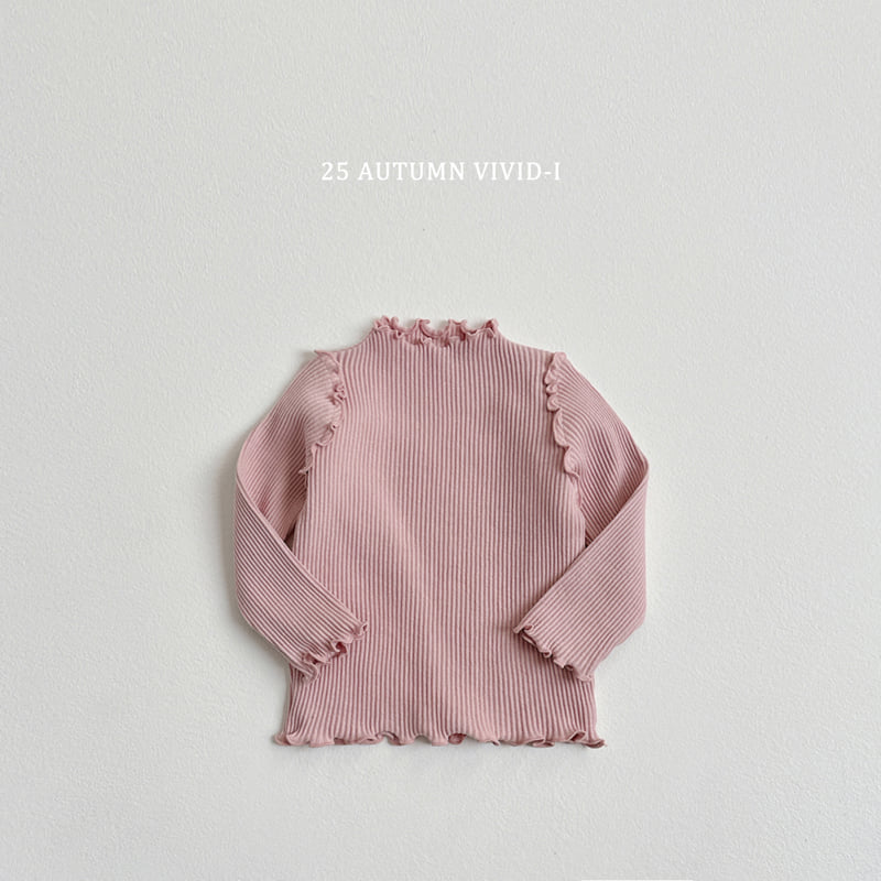 Vivid I - Korean Children Fashion - #designkidswear - Ribbed Wavel Tee - 4