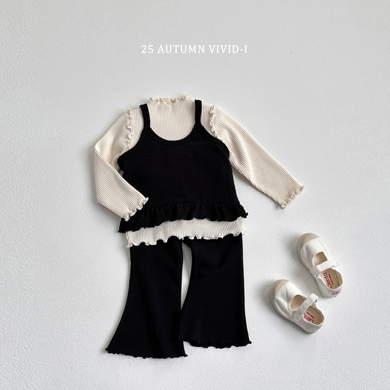Vivid I - Korean Children Fashion - #discoveringself - Wave Stretch Bootcut Pants - 10